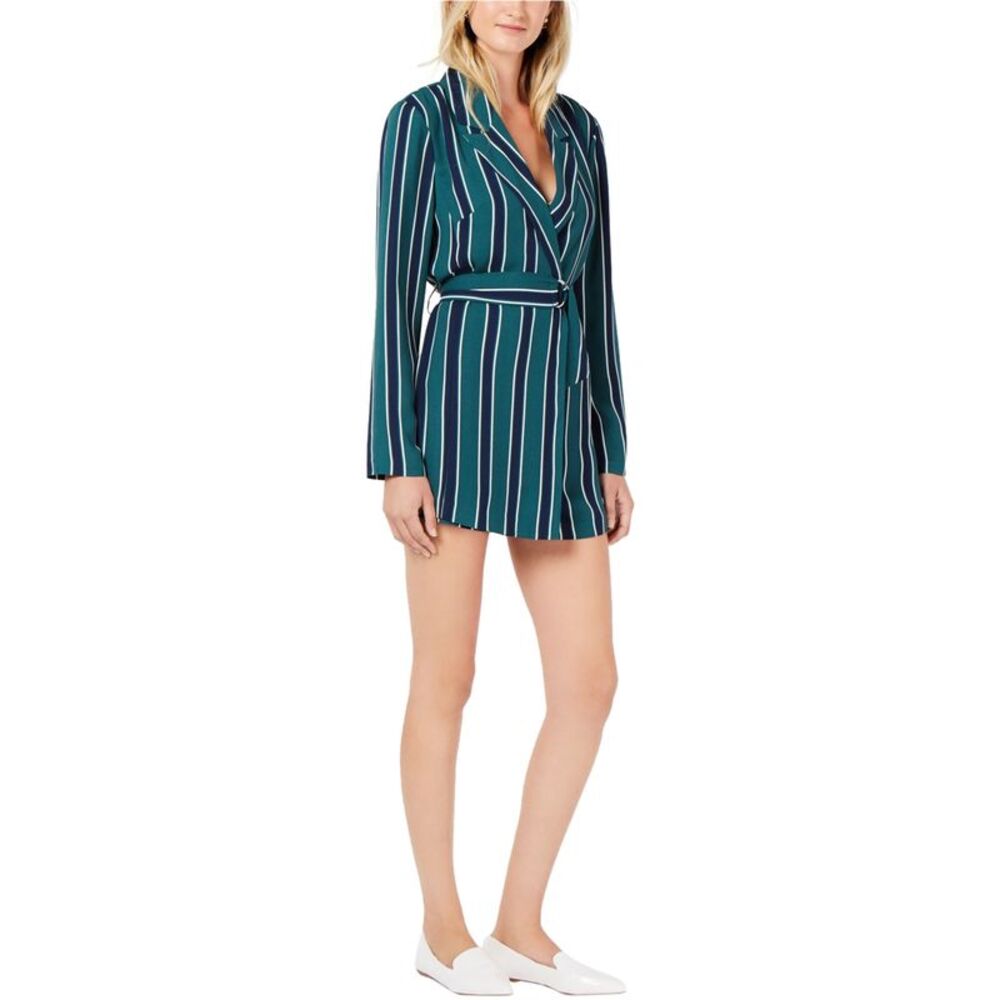 Rules of Etiquette Womens Navy Striped Romper Jumpsuit, NWT